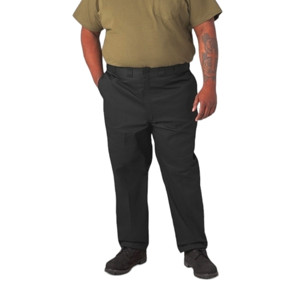 Dickies Men's Orginal Fit Straight Leg Black Work Pant Size 48W×30L